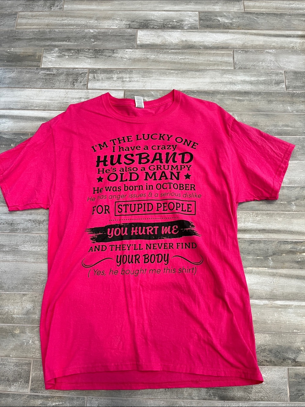 Fruit of the Loom Hot Pink Short-Sleeve Graphic Tee